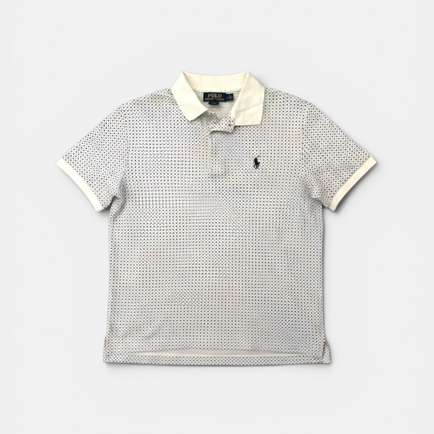Polo Ralph Lauren Ανδρικό Polo Λευκό με Micro Print